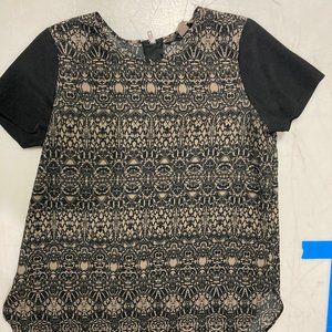 Charlie Jade Black & Tan patterned shirt